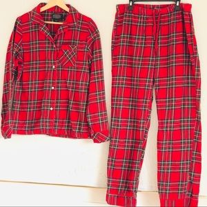 Pendleton Red Plaid Flannel Pajamas - Womens M